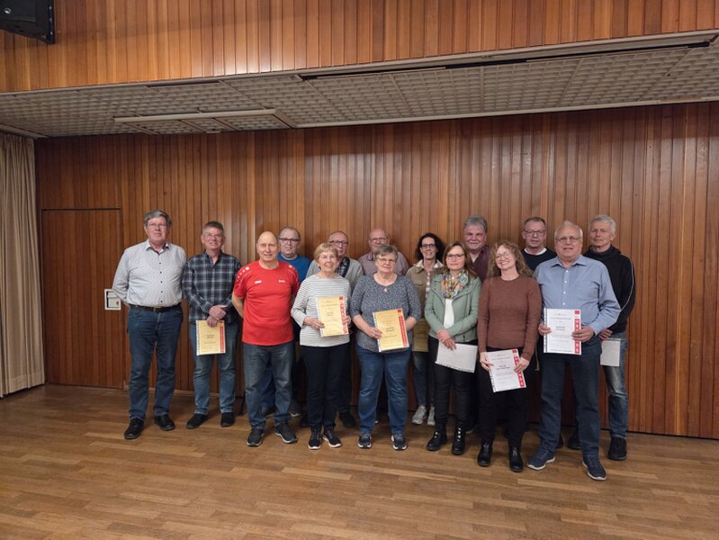 Jahreshaitpversammlung 20. März 2026 Vereinsehrungen der verschiedenen Vereinszugehörigkeiten